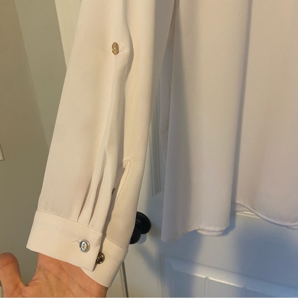 Susan Graver Women's White Long Sleeve Button Down Top Size 22W NWOT - Picture 7 of 8